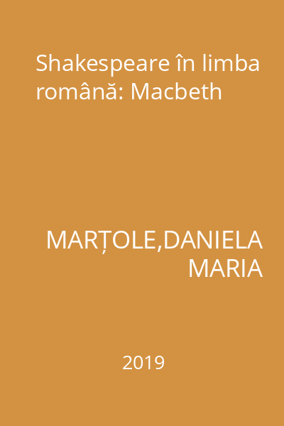 Shakespeare în limba română: Macbeth