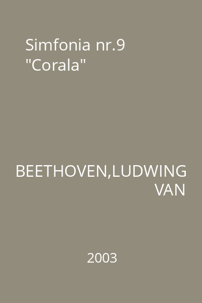 Simfonia nr.9 "Corala"