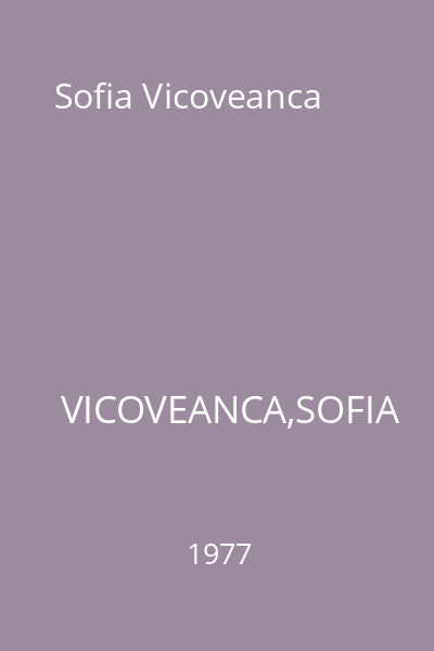 Sofia Vicoveanca