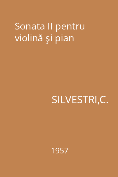Sonata II pentru violină şi pian