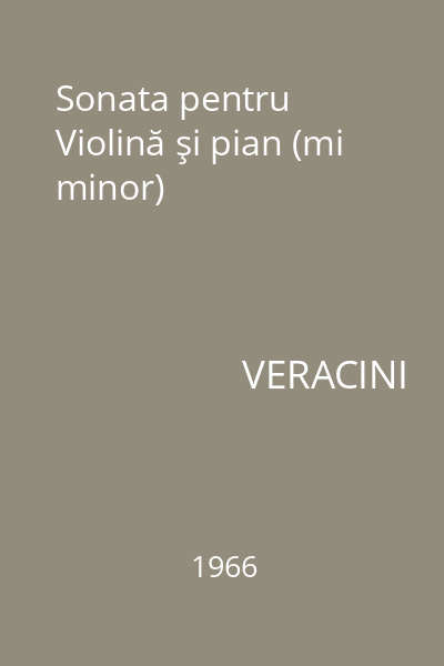 Sonata pentru Violină şi pian (mi minor)