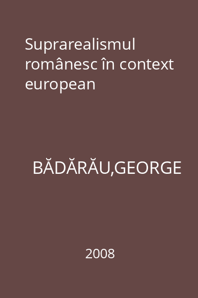 Suprarealismul românesc în context european