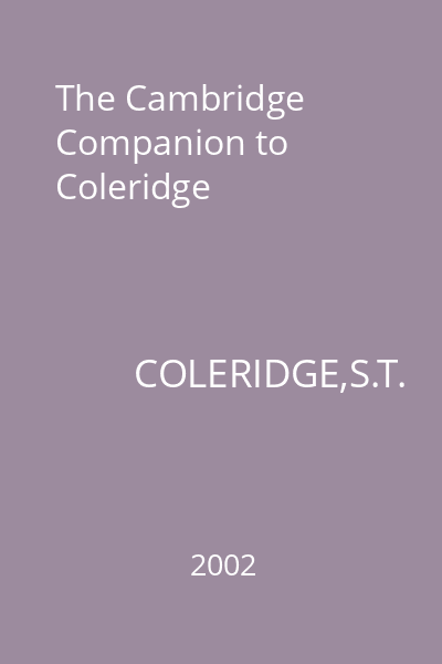 The Cambridge Companion to Coleridge