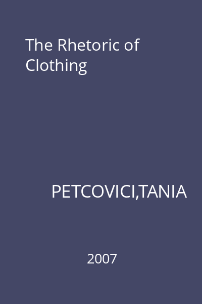 The Rhetoric of Clothing