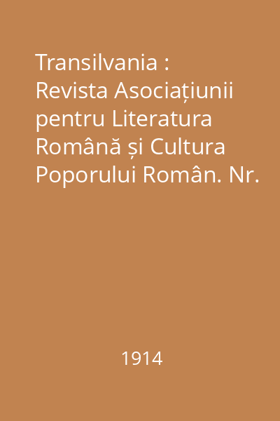 Transilvania : Revista Asociațiunii pentru Literatura Română și Cultura Poporului Român. Nr. 10-12, Decembrie