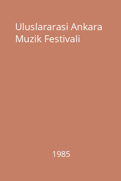 Uluslararasi Ankara Muzik Festivali