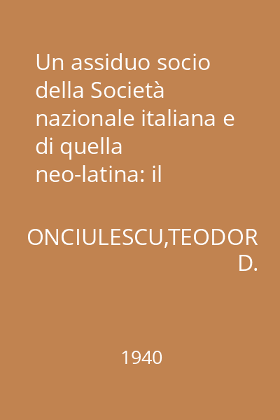 Un assiduo socio della Società nazionale italiana e di quella neo-latina: il torinese Giovenale Vegezzi-Ruscalla