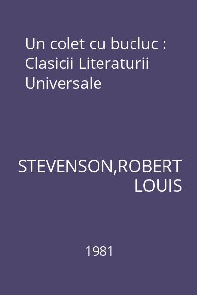 Un colet cu bucluc : Clasicii Literaturii Universale